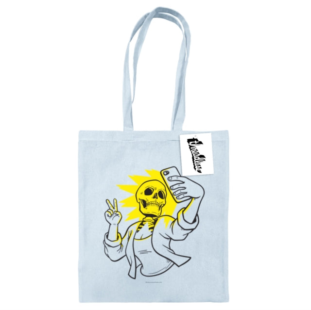 Book cover of: Benjimoji (Skeletal Selfie) Light Blue Tote Bag