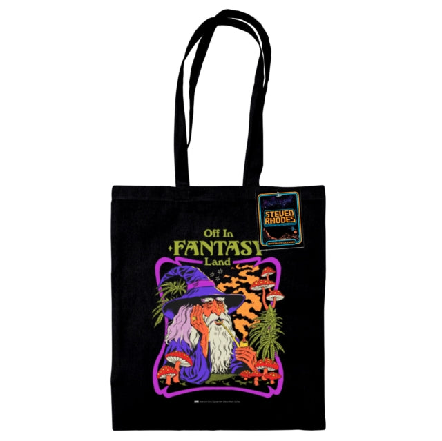 Book cover of: Steven Rhodes (Off In Fantasy Land) Black Tote Bag