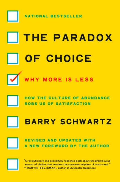 Paradox of Choice, Why More Is Less, Revised Edition 9780062449924 Barry Schwartz