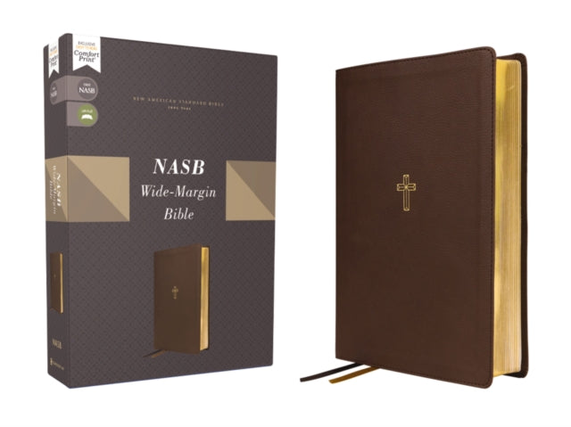 Book cover of: NASB, Wide Margin Bible, Leathersoft, Brown, Red Letter, 1995 Text, Comfort Print. By: Zondervan