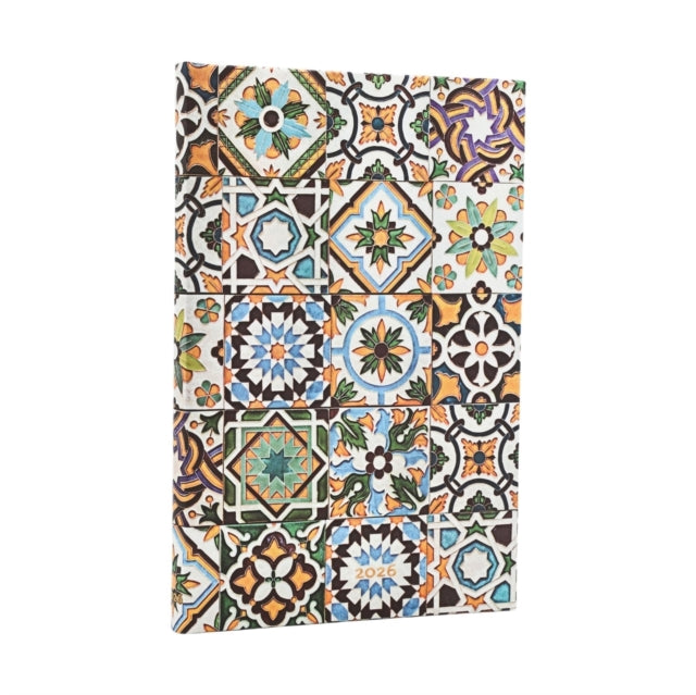 Book cover of: 2026 Porto (Portuguese Tiles) Maxi 12-month Vertical Hardcover Flexi Dayplanner 2026 (Elastic Band Closure). By: Paperblanks