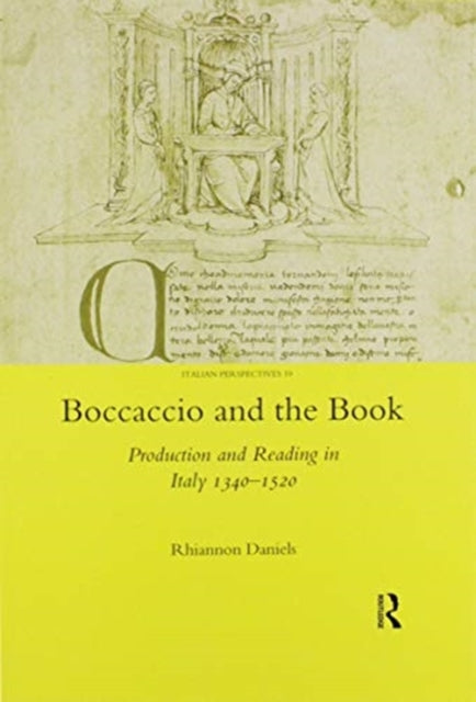 Book cover of: Boccaccio and the Book. By: Rhiannon Daniels