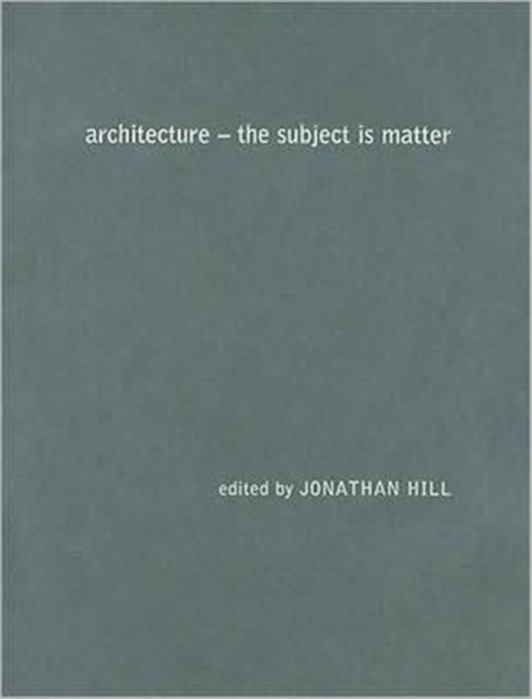 Book cover of: Architecture. By: Jonathan Hill