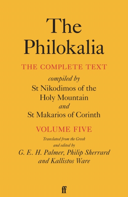 Philokalia Vol 5 9780571374649 G.E.H. Palmer