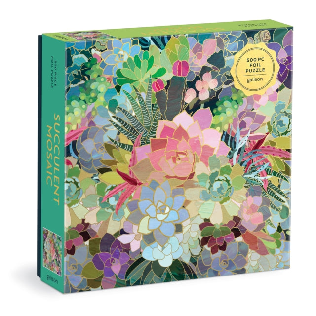Book cover of: Succulent Mosaic 500 Piece Foil Puzzle