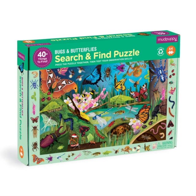 Book cover of: Bugs & Butterflies 64 Piece Search & Find Puzzle