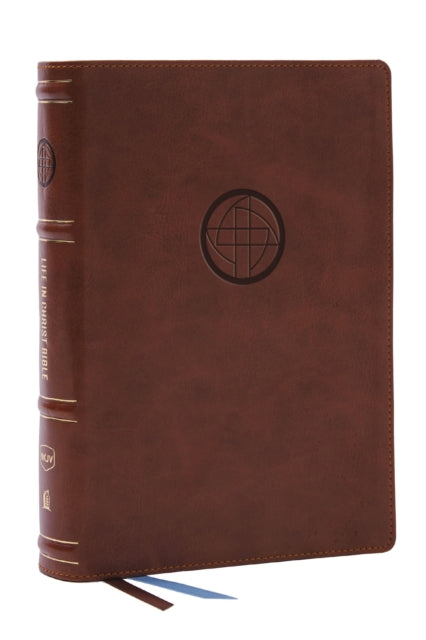 Book cover of: Life in Christ Bible: Discovering, Believing, and Rejoicing in Who God Says You Are (NKJV, Brown Leathersoft, Red Letter, Comfort Print). By: Zondervan