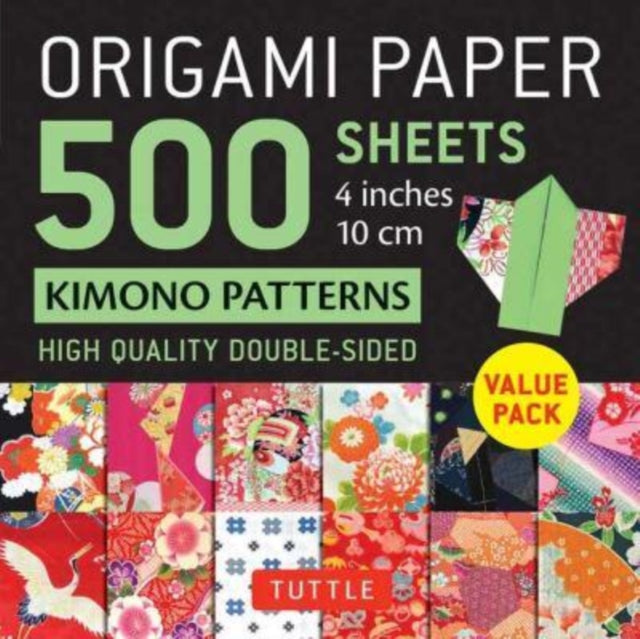 Book cover of: Origami Paper 500 sheets Kimono Patterns 4" (10 cm). By: Tuttle Tuttle Studio