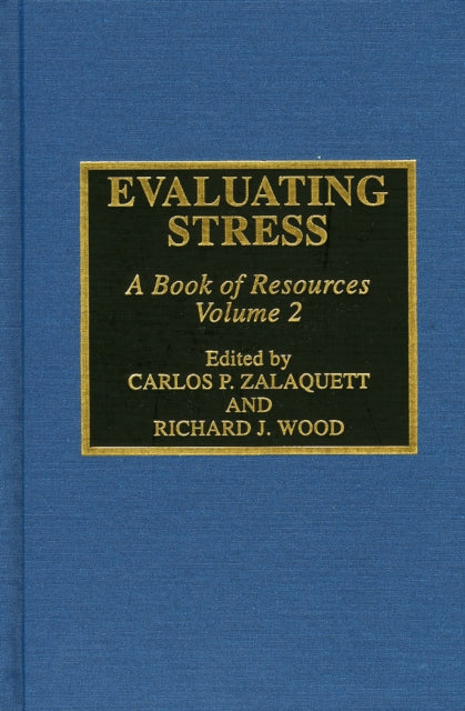 Book cover of: Evaluating Stress. By: Richard J. Wood