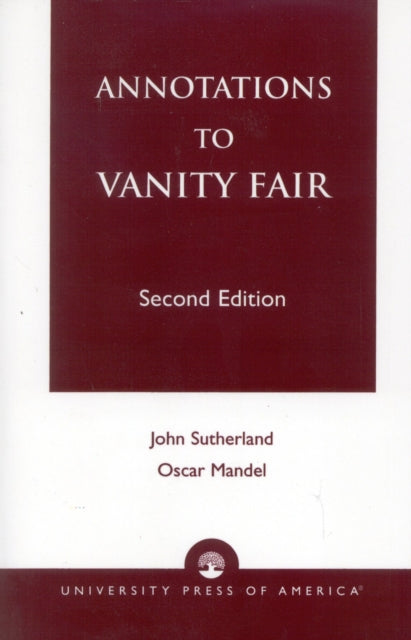 Book cover of: Annotations to Vanity Fair. By: Mandel Oscar