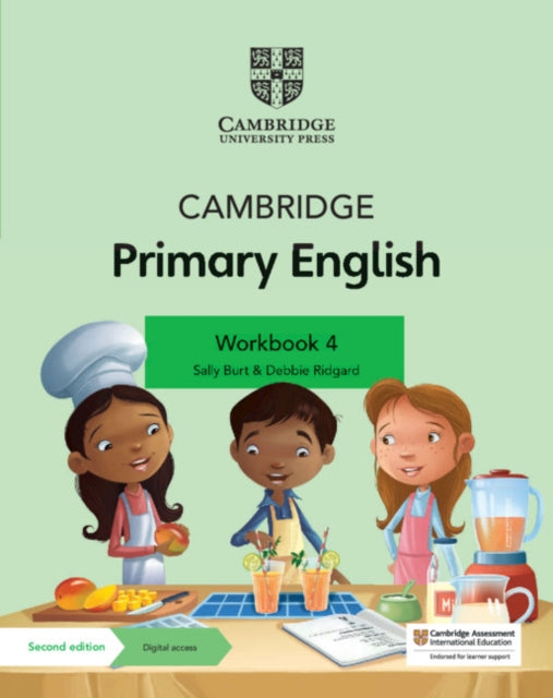 Book cover of: Cambridge Primary English Workbook 4 with Digital Access (1 Year). By: Sally Burt