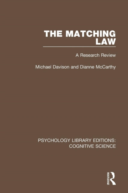 Book cover of: Matching Law. By: Michael Davison
