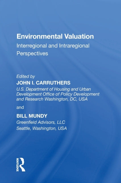 Book cover of: Environmental Valuation. By: John I Carruthers