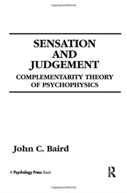 Book cover of: Sensation and Judgment. By: Baird, John C.