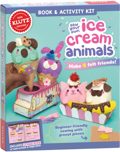 Book cover of: Sew Your Own Ice Cream Animals (Klutz). By: Editors of Klutz