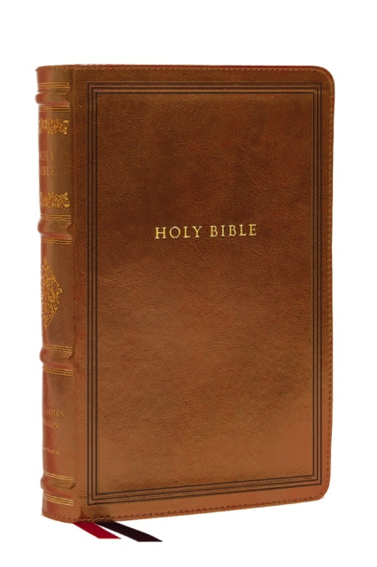 Book cover of: KJV Large Print Reference Bible, Brown Leathersoft, Red Letter, Comfort Print (Sovereign Collection). By: Zondervan
