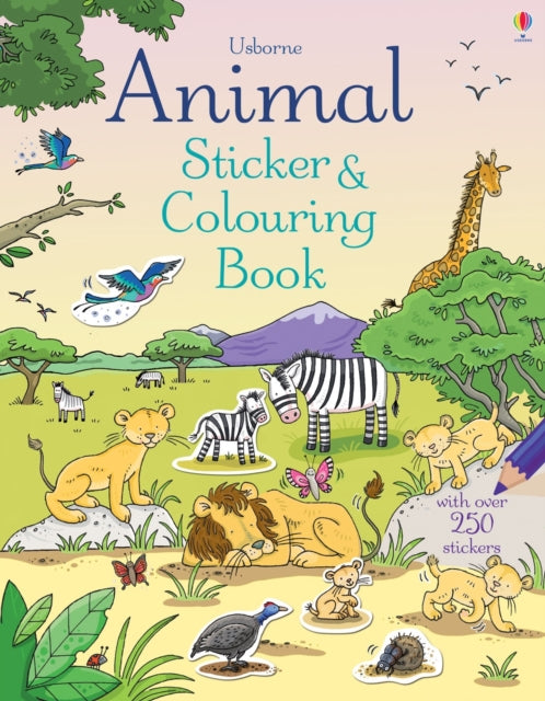 Book cover of: Animal Sticker and Colouring Book. By: Jessica Greenwell