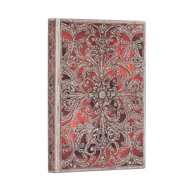 Book cover of: Garnet (Silver Filigree Collection) Midi Unlined Softcover Flexi Journal. By: Paperblanks