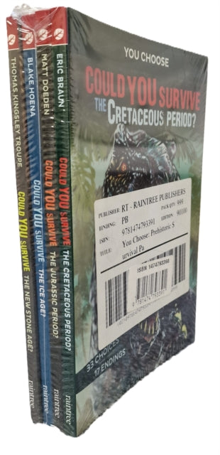 Book cover of: You Choose: Prehistoric Survival Pack A of 4. By: Matt Doeden