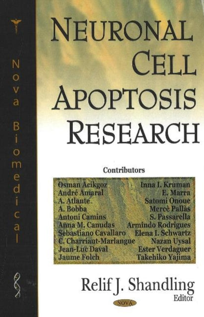 Book cover of: Neuronal Cell Apoptosis Research. By: Relif J. Shandling