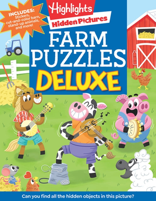 Book cover of: Farm Puzzles Deluxe. By: Highlights