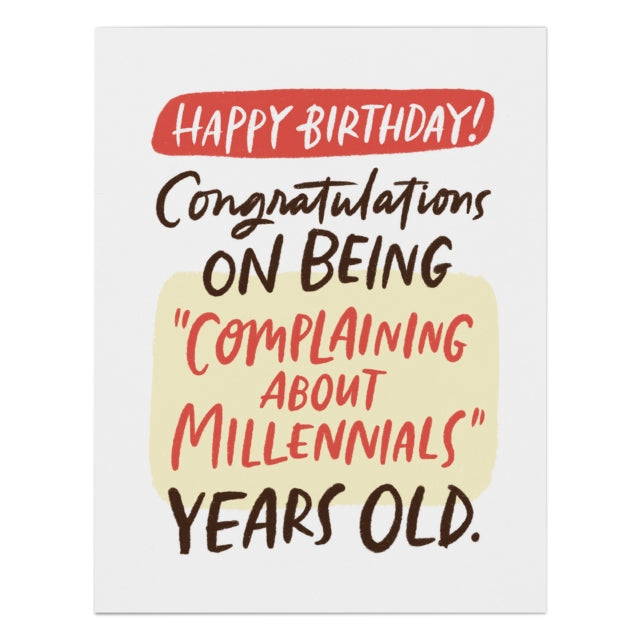 Book cover of: 6-Pack Em & Friends Complaining About Millennials Birthday Card