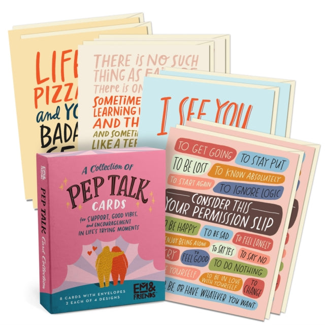 Book cover of: Em & Friends Pep Talk Boxed Cards, 8 Assorted Encouragement Cards