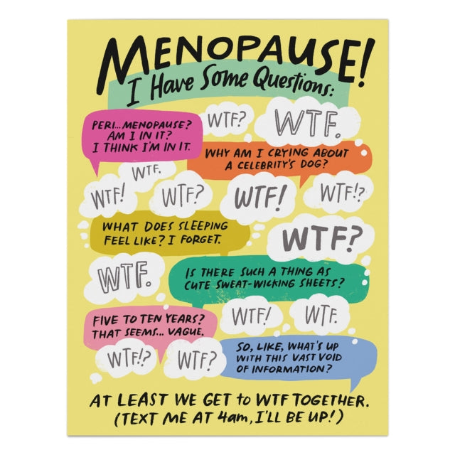 Book cover of: 6-Pack Em & Friends I Have Some Questions about Menopause Card. By: Em & Em & Friends