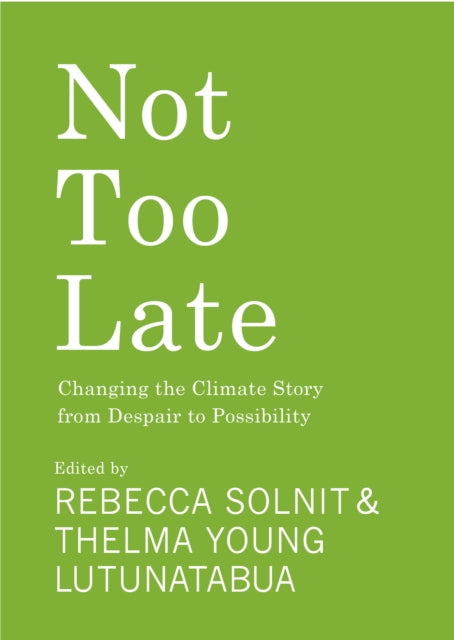 Not Too Late, Changing the Climate Story from Despair to Possibility 9781642598971 Rebecca Solnit