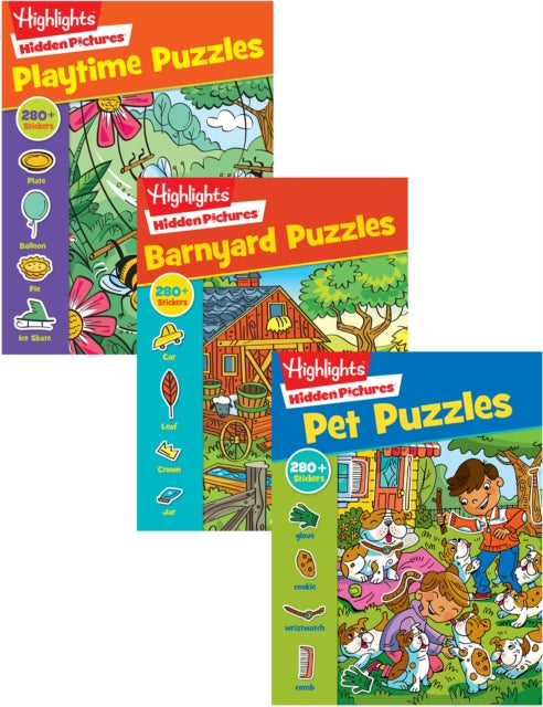 Book cover of: Highlights Sticker Hidden Pictures Pack. By: Highlights