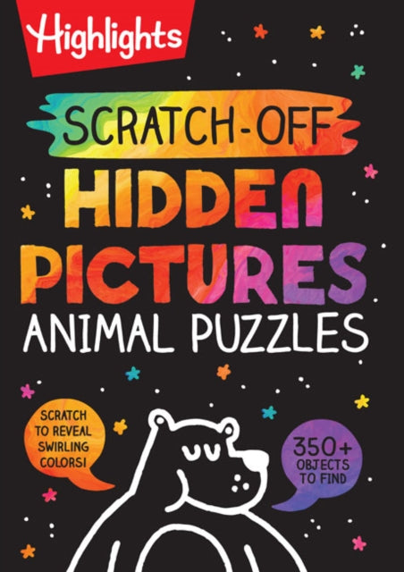 Book cover of: Scratch-Off Hidden Pictures Animal Puzzles. By: Highlights