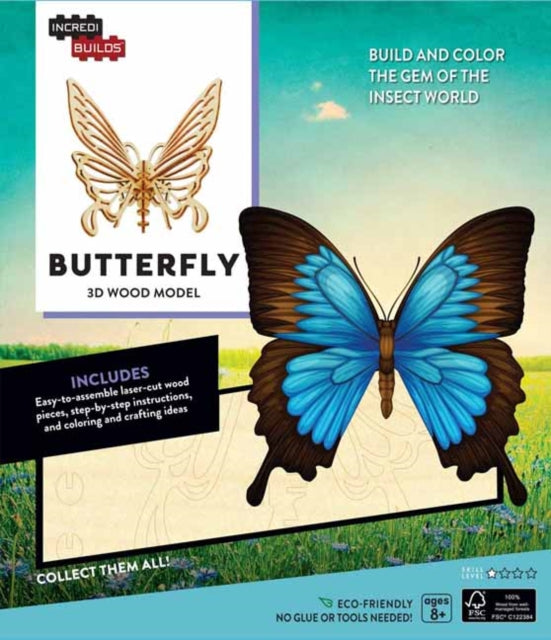Book cover of: IncrediBuilds: Butterfly 3D Wood Model