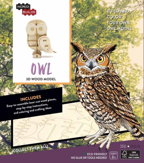 Book cover of: IncrediBuilds: Owl 3D Wood Model