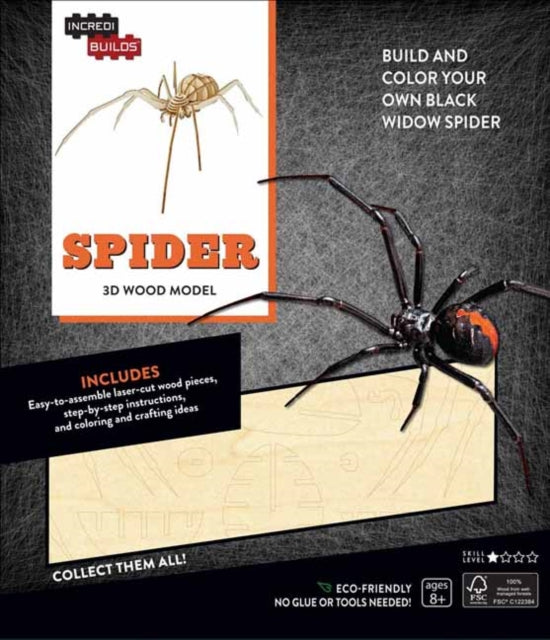 Book cover of: IncrediBuilds: Spider 3D Wood Model