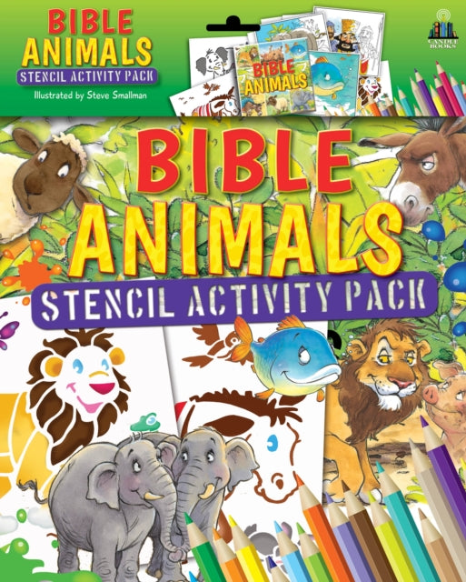 Book cover of: Bible Animals Stencil Activity Pack. By: Tim Dowley