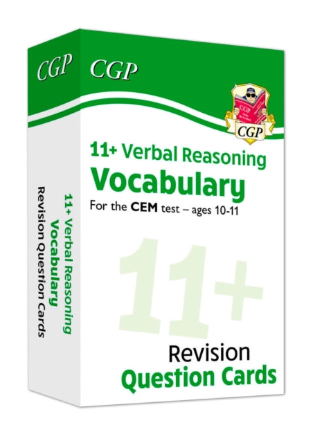 11+ CEM Revision Question Cards: Verbal Reasoning Vocabulary - Ages 10-11 9781789085365 CGP Books