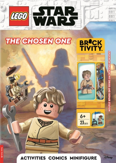 Book cover of: LEGO® Star Wars™: The Chosen One Activity Book (with Anakin Skywalker minifigure, pit droid and repair station)
