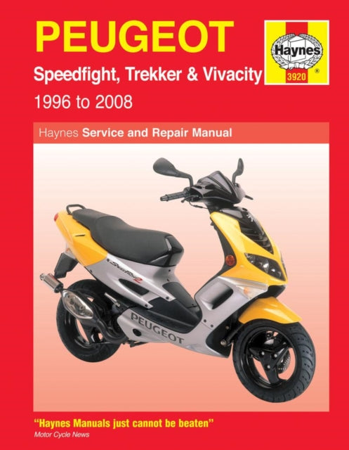 Book cover of: Peugeot Speedfight, Trekker & Vivacity Scooters ('96 - '08)