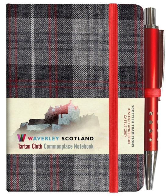 Book cover of: Waverley S.T. (S): Castle Grey Mini with Pen Pocket Genuine Tartan Cloth Commonplace Notebook. By: MINI & PEN 10.5CM x 7CM