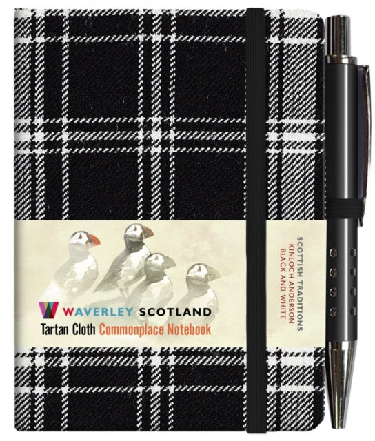 Book cover of: Waverley S.T. (S): Black & White Mini with Pen Pocket Genuine Tartan Cloth Commonplace Notebook. By: MINI & PEN 10.5CM x 7CM