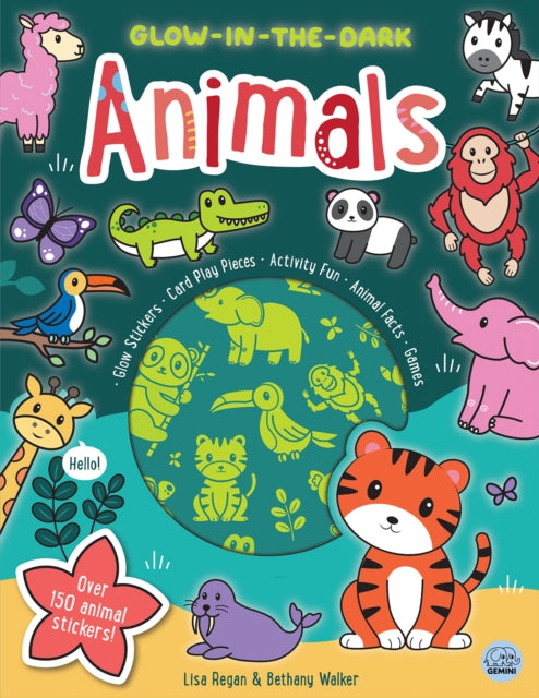 Book cover of: Glow-in-the-Dark Animals Sticker Activity