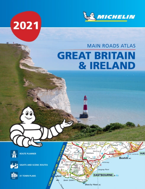 Book cover of: Great Britain & Ireland 2021 - Mains Roads Atlas (A4-Paperback). By: Michelin