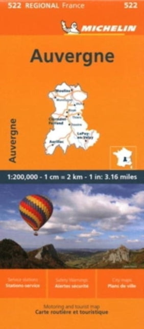 Book cover of: Auvergne Limousin - Michelin Regional Map 522