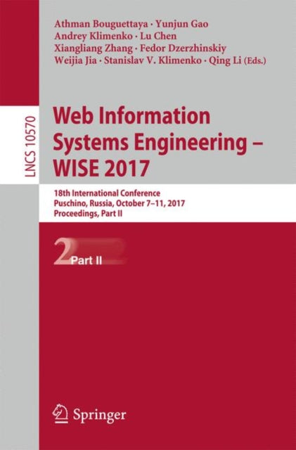 Book cover of: Web Information Systems Engineering – WISE 2017. By: Athman Bouguettaya