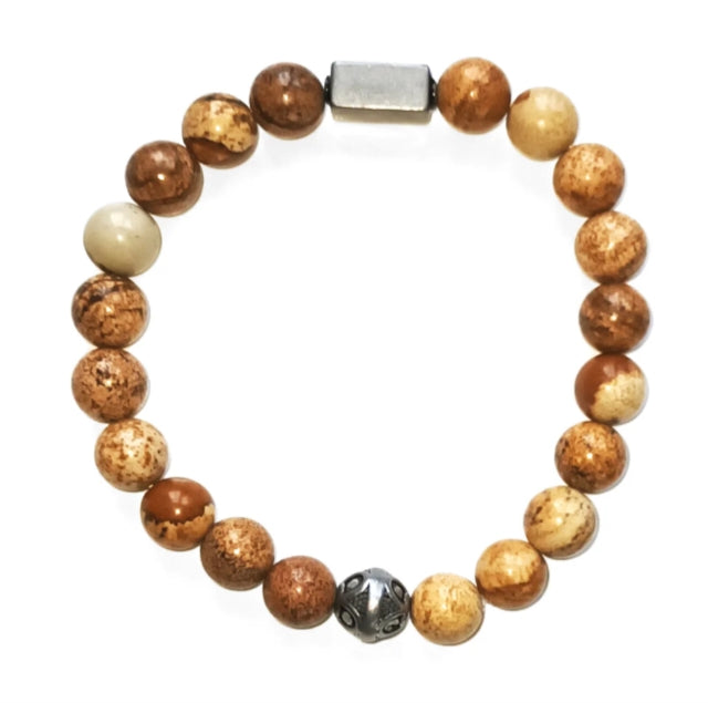 Book cover of: Crystal Bracelet - Picture Jasper