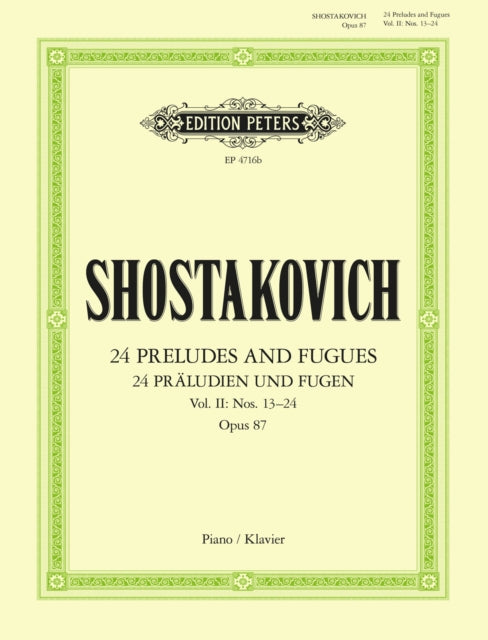 Book cover of: 24 Preludes & Fugues Op.87 Vol.2