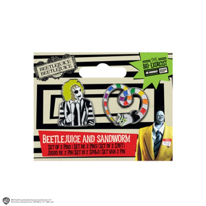 Set of 2 Beetlejuice and Sandworm Pins