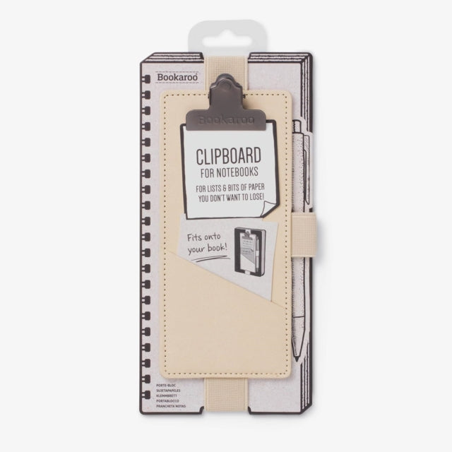 Book cover of: Bookaroo Notebook Clipboard - Cream
