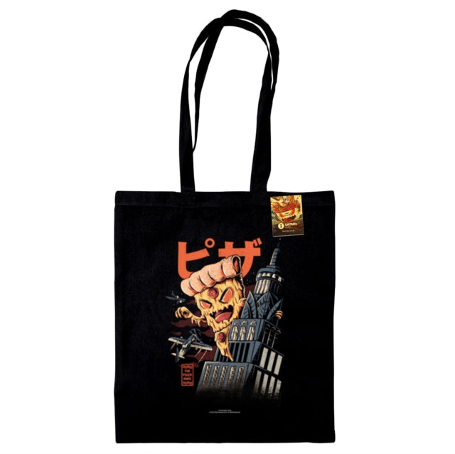 Book cover of: Ilustrata (Pizza Kong) Black Tote Bag