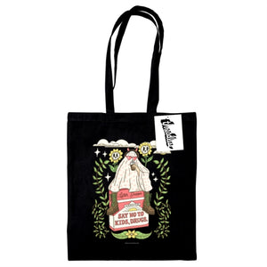 Letter Shoppe (Say No To Kids, Drugs) Black Tote Bag
